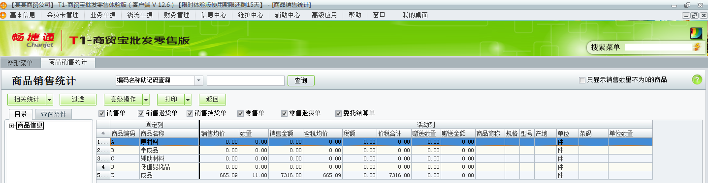 用友t1商貿(mào)寶批發(fā)零售版12.6如何查詢銷售統(tǒng)計(jì)？